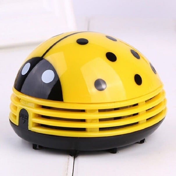 Mini aspirapolvere da tavolo giallo