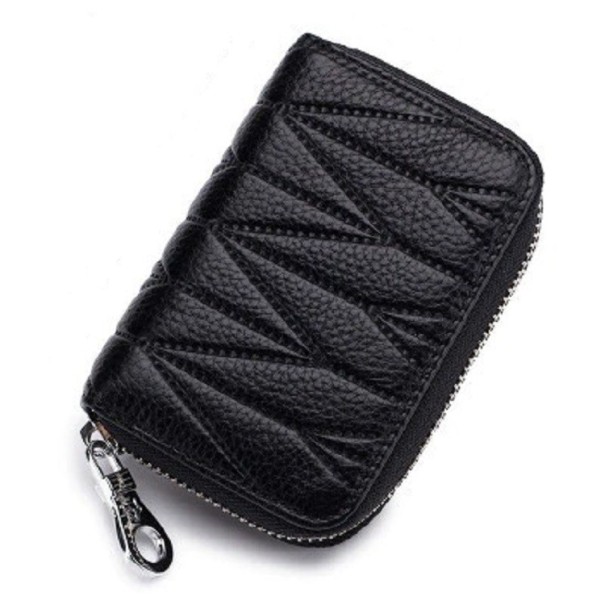 Mini billetera acolchada para mujer negro