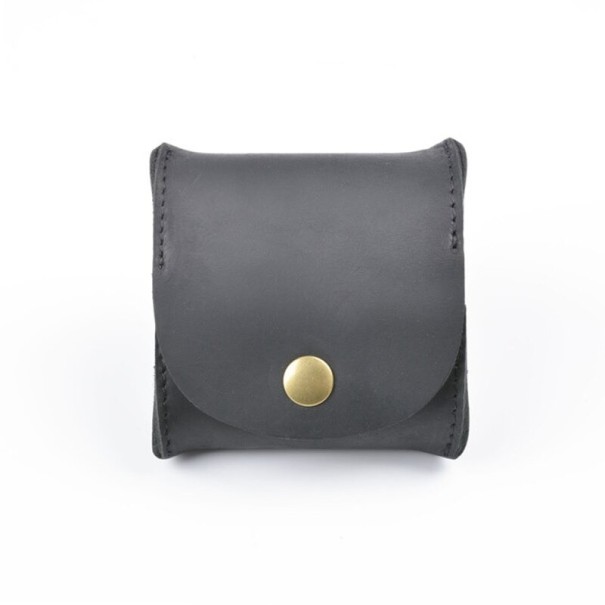 Mini billetera de cuero para hombre M622 gris oscuro