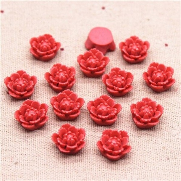 Mini bloemendecoratie 50 stuks donkerroze