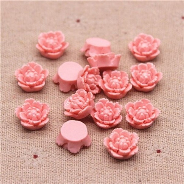 Mini blomsterdekoration 50 stk. rosa