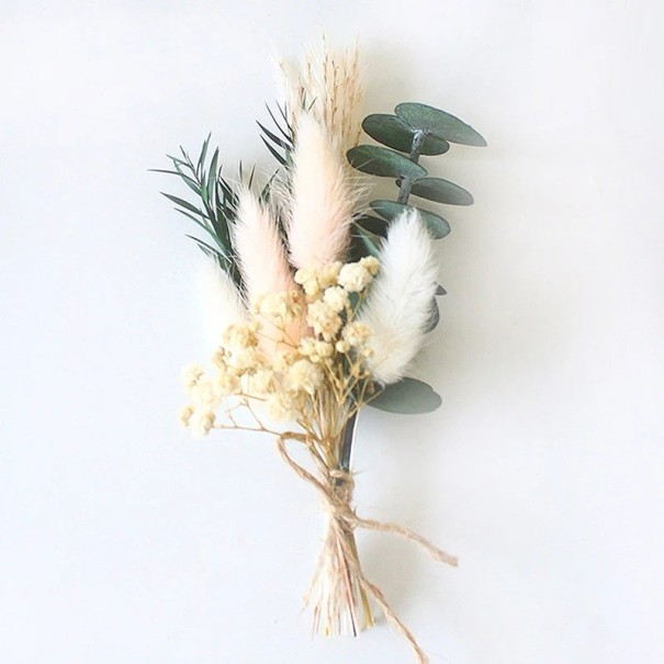 Mini bouquet seco 13 cm Decoração de papel Flores artificiais Puget para casamento aniversários decoração de casa presente 1