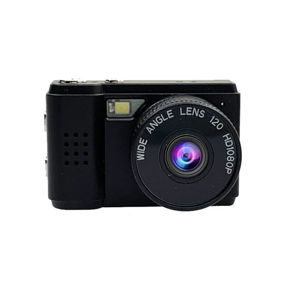 Mini cameră 1080p cu ecran de 0,96&quot; Dimensiuni 40 x 27 x 27 mm Greutate 20 g Curea Cablu USB Baterie 180mAh Cameră portabilă compactă negru