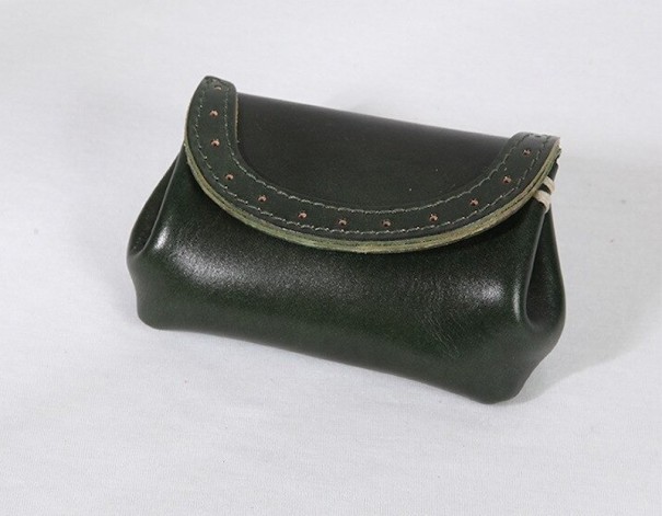 Mini cartera de piel para mujer M617 oliva