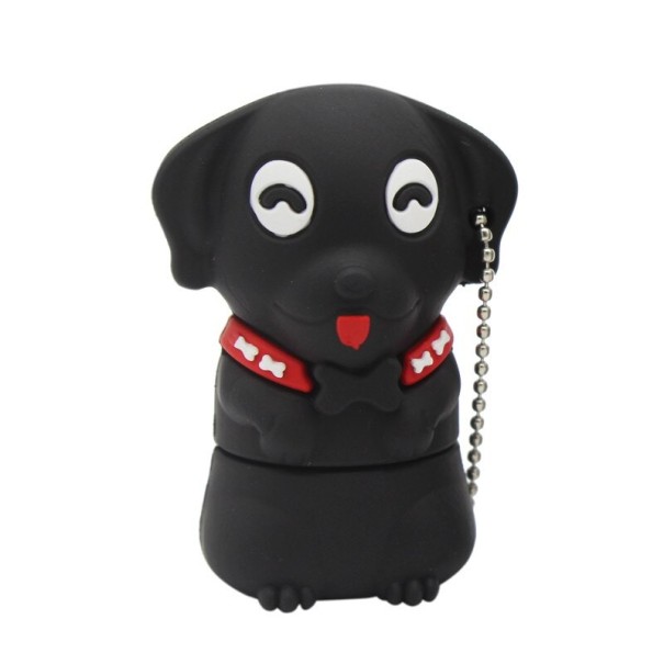 Mini clé USB chien noir 16GB