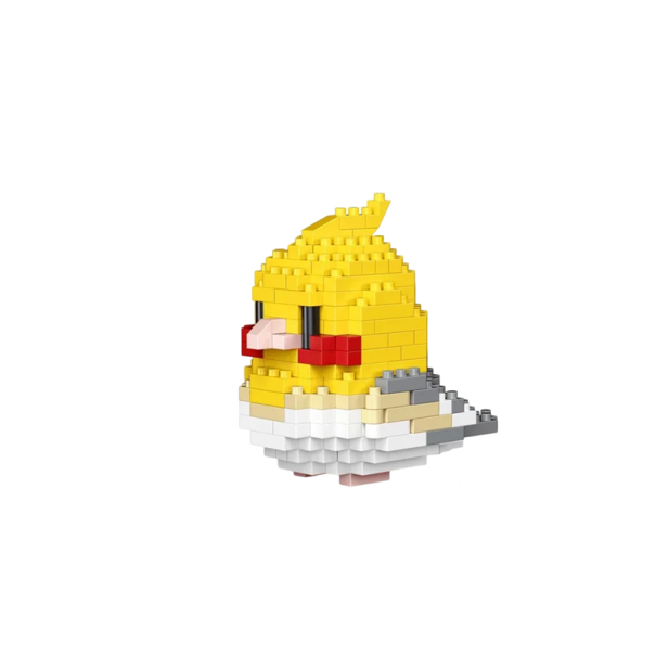 Mini construção de pássaro 10 x 7,6 x 6,5 cm Modelo detalhado de pequenos blocos para construção criativa Construção decorativa para crianças 1