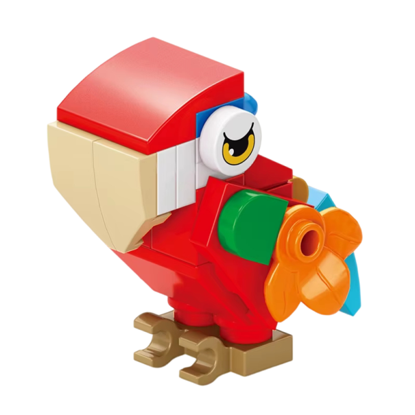 Mini construction 3D perroquet 4 x 3,5 x 4 cm 29 pièces Micro blocs Modèle animal coloré à assembler Constructeur créatif pour enfants à partir de 9 ans 1