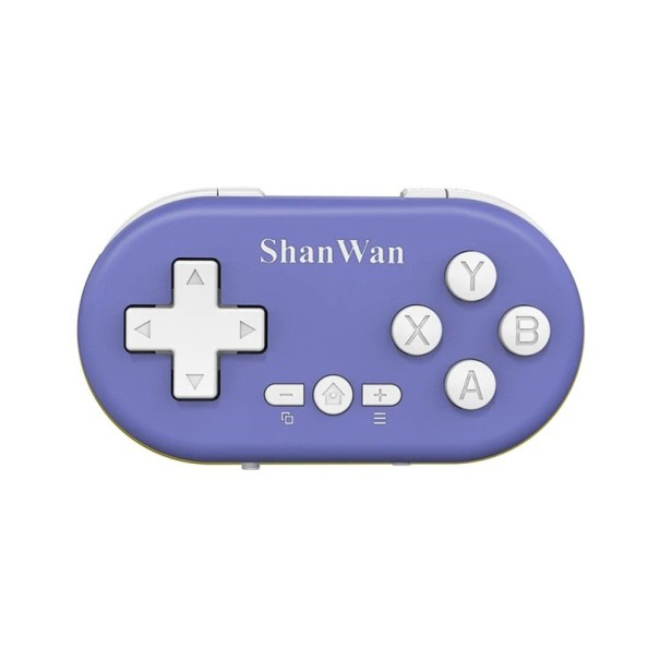 Mini controlador de jogos 7,02 x 3,8 x 1,35 cm Consola portátil Bluetooth 5.0 Multiplataforma Android iOS Windows Jogos emuladores roxo