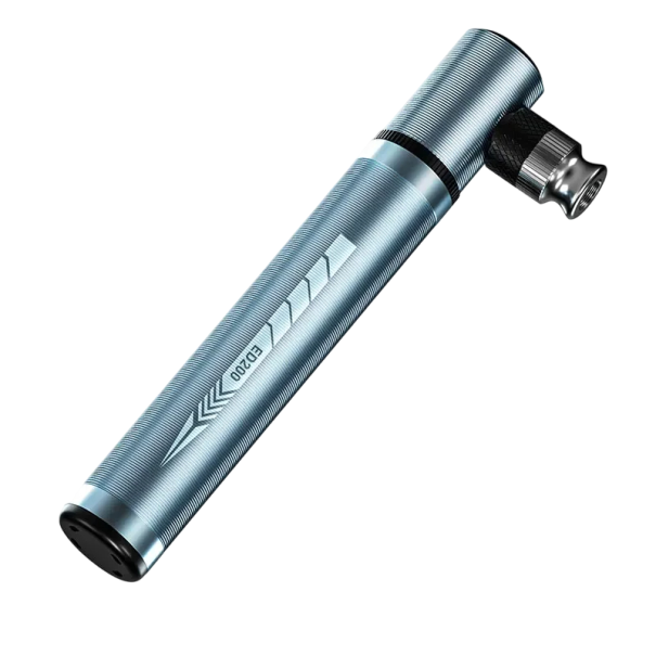 Mini cykelpump i aluminiumlegering, bärbar handpump med ventil för racer- och mountainbikes samt däck med kullager silver