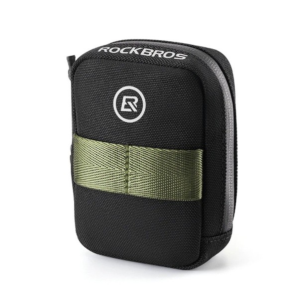 Mini cykeltaske 10,8 × 9 × 4,6 cm Letvægts vandtæt cykeltaske 0,35 l Bærbar stellomme til småting sportsudstyr sort