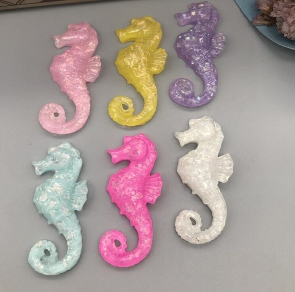 Mini decor pentru caval de mare 10 buc multicolor