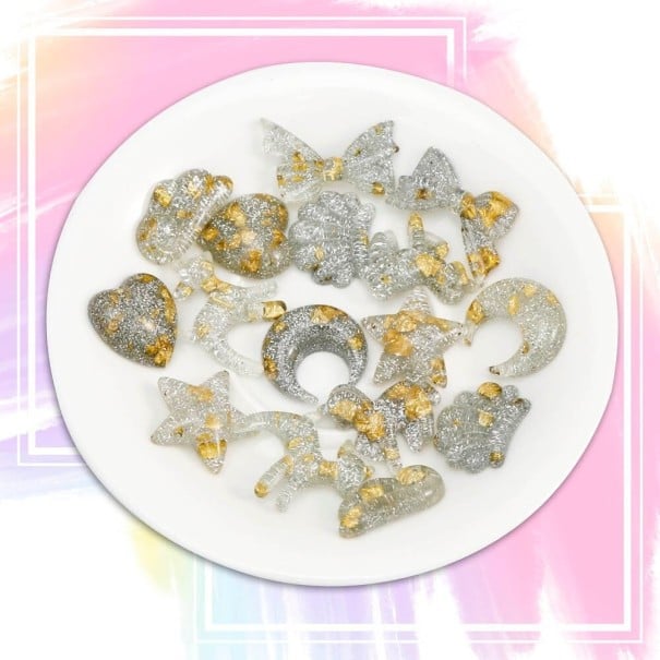 Mini decoração 16 pcs prateado