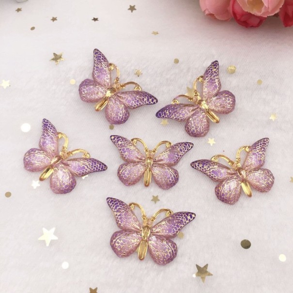 Mini decoração borboleta 10 un roxo
