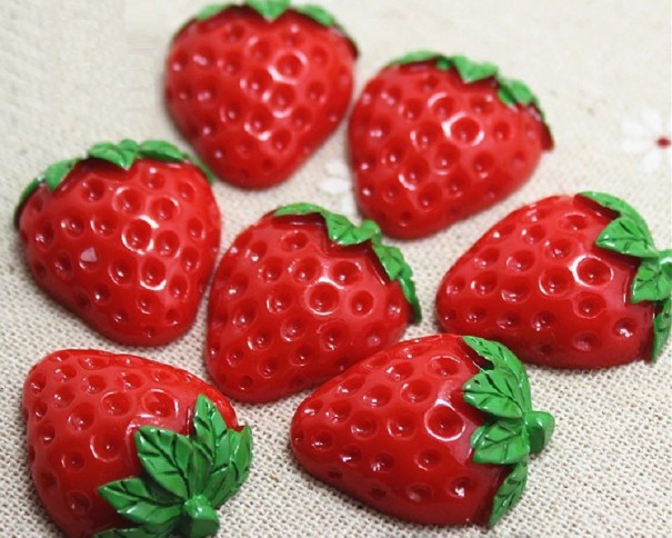 Mini decoración de fresas 10 uds. 1