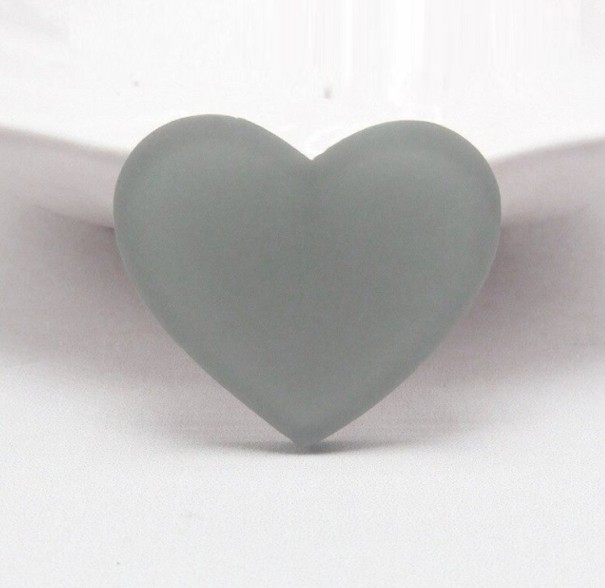 Mini decoraciones de corazón 30 piezas gris
