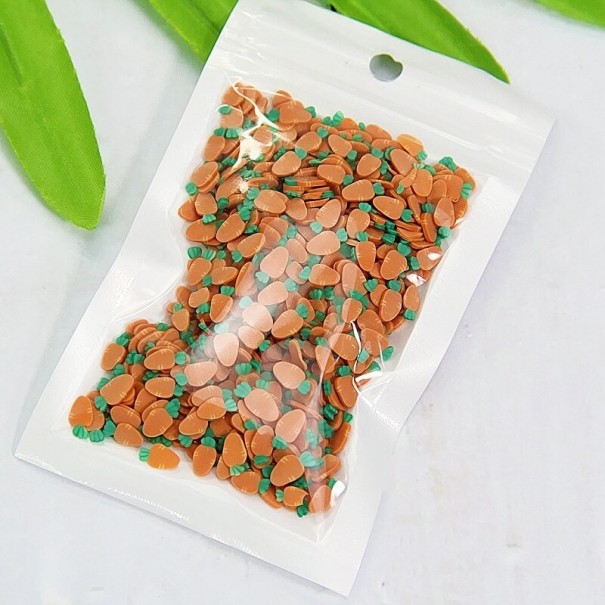 Mini decoraciones de slime 10 g naranja