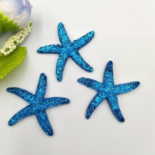 Mini décoration étoile de mer 10 pcs bleu