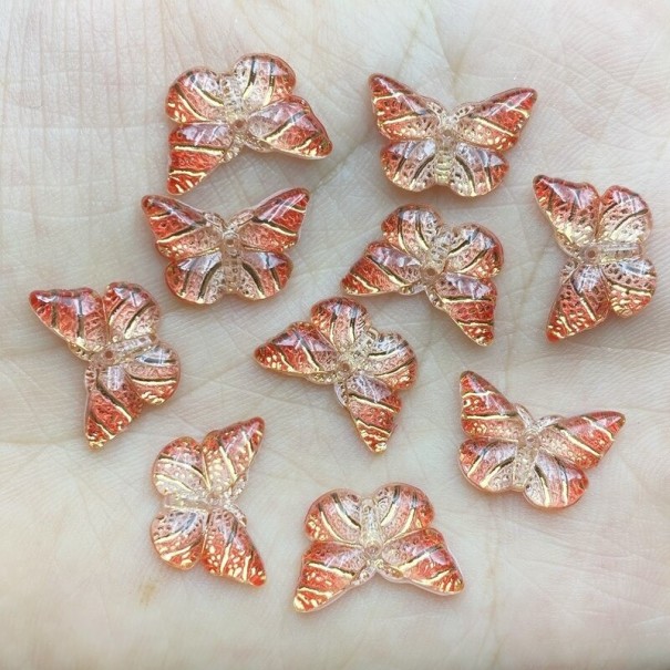 Mini décoration papillon 40 pcs orange