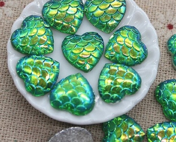 Mini décorations cœur 100 pcs vert