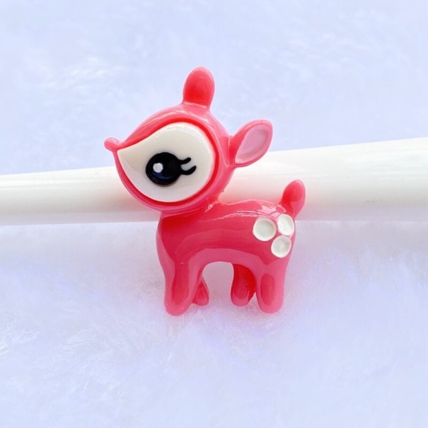 Mini decorazioni cerbiatto 10 pz rosa scuro