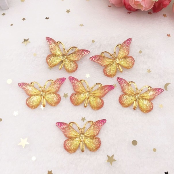 Mini decorazioni farfalla 10 pz giallo