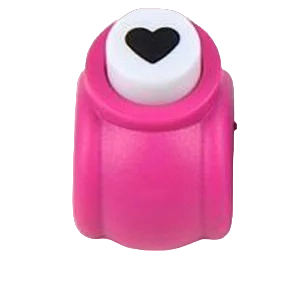 Mini děrovačka na papír ve tvaru srdce Děrovačka tvarující motiv srdce do papíru 3 x 2,5 x 3,2 cm