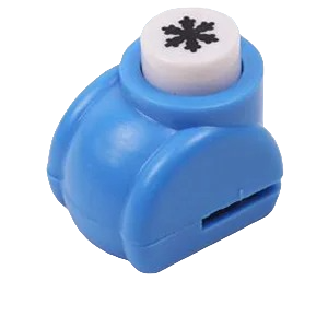 Mini děrovačka na papír ve tvaru vločky Děrovačka tvarující motiv vločky do papíru 3 x 2,5 x 3,2 cm