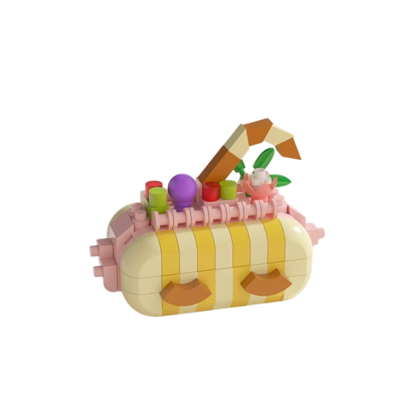 Mini Dessert Building Set with Pink Icing 3D Micro Blocks Creative Dessert Model for Children 8+ and Adults Small Sweet Decoration from Particle Bricks 1
