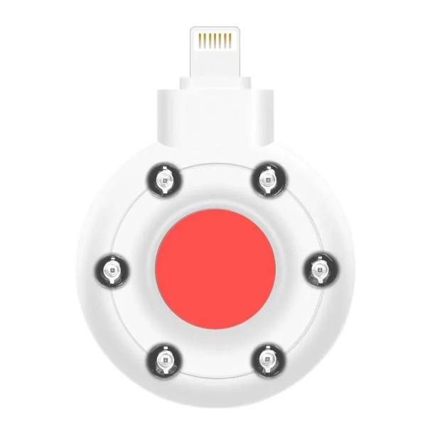 Mini detector de cámaras ocultas 45 cm iOS Detector portátil de escuchas y localizadores GPS Control desde el teléfono Escáner de seguridad de plástico ABS blanco