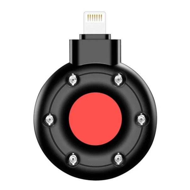 Mini detetor de câmaras ocultas 45 cm iOS Detetor portátil de escuta e localizadores GPS Controlo a partir do telefone Scanner de segurança preto