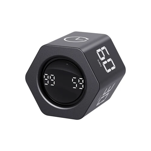 Mini Digital Kitchen Timer with Preset Times Rechargeable Timer 500 mAh Timer for Cooking Studying Training Time Reminder black