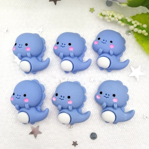 Mini dinosaurus decoraties 10 stuks blauw