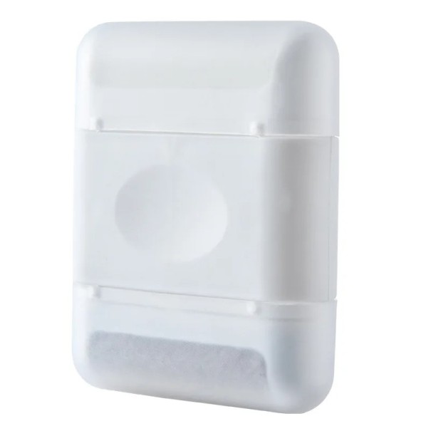 Mini dispozitiv pentru îndepărtarea scamelor și a părului cu două capete 8x6,5x2 cm Rolă portabilă pentru haine Textil cu două fețe Ușor de curățat alb