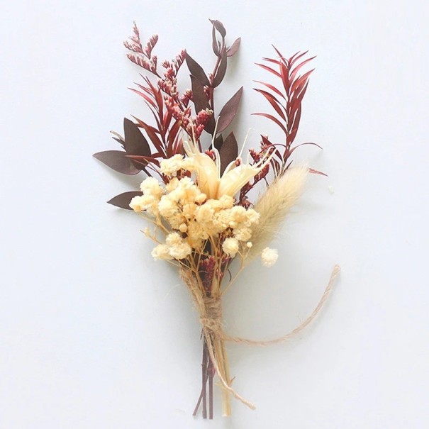 Mini Dried Bouquet 13 cm Paper Decoration Artificial Flowers Puget for Weddings Birthdays Home Decoration Rustic Style 1