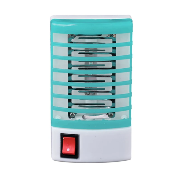 Mini elektrische muggenlamp 1W UV LED EU-stekker Insectenverdelger voor slaapkamer, kantoor, boerderij, blauw licht, veilige, milieuvriendelijke oplossing blauw