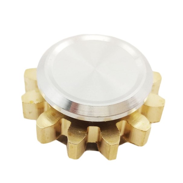 Mini fidget spinner in metallo argento