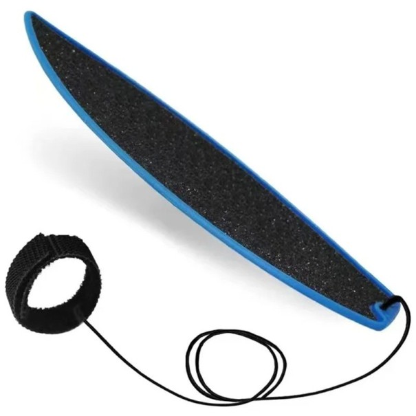 Mini Fingers Surf Skateboard 10 x 3 cm i Guzik 8 x 0,8 cm Kreatywna zabawka ABS na sprężone powietrze Zabawny prezent dla dzieci, chłopców i dziewcząt niebieski