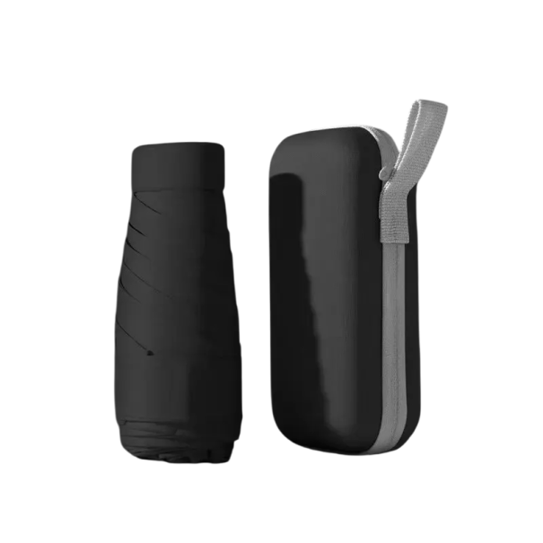 Mini Folding Umbrella 15x6 cm for Handbag Colourful Umbrella Against Sun and Rain UPF50+ 90x53 cm Compact Travel Sunshade in Bright Colours black