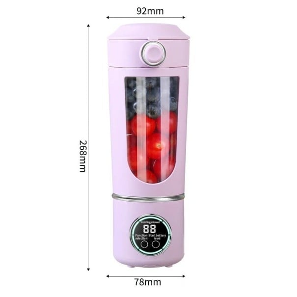 Mini frullatore portatile 700 ml 15000 giri/min alimentazione USB-C 12 lame in acciaio inossidabile frullatore per smoothie frullatore viola