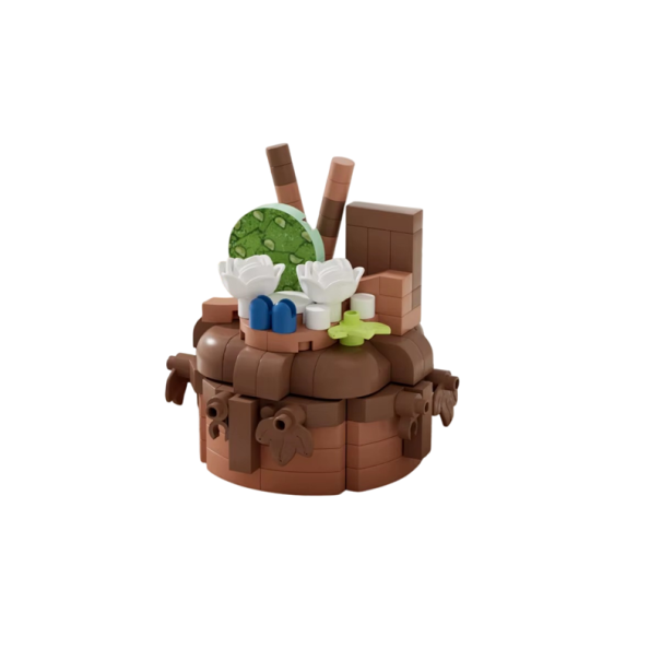 Mini gâteau au chocolat 4,65 x 4,65 x 4,95 cm Kit de construction 168 pièces Micro briques pour enfants de 8 ans et plus et adultes 1