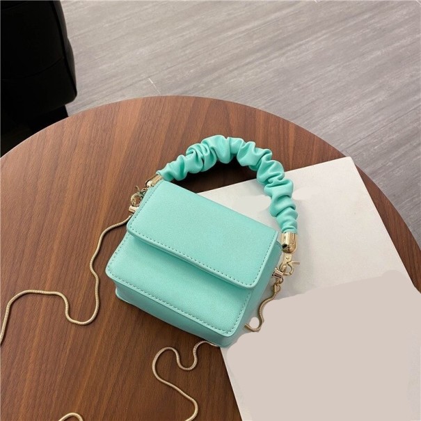 Mini geantă de mână din piele pentru femei M1785 turcoaz