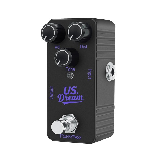 Mini Gitarren Effektpedal US Dream Kompakter Distortion Effekt True Bypass Robustes Kunststoffgehäuse Starkes Verzerren für E-Gitarre