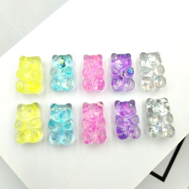 Mini gummibjörnsdekorationer 20 st flerfärgad