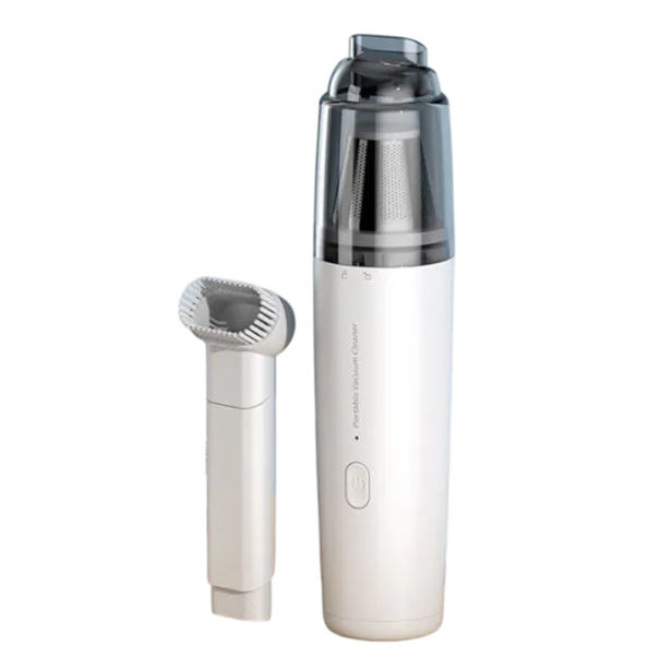 Mini Handheld Car Vacuum 24.8×5.5×5 cm 7.4V 2000mAh 6000Pa Portable Wireless USB-C Rechargeable Vacuum for Car and Home White 1