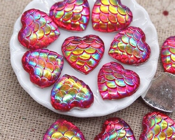 Mini hartdecoraties 100 stuks rood