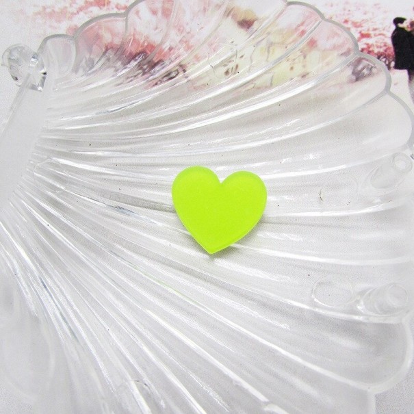 Mini hartdecoraties 40 stuks neon groen