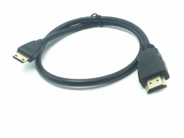 Mini HDMI - HDMI 1.4 csatlakozókábel 50 cm 1