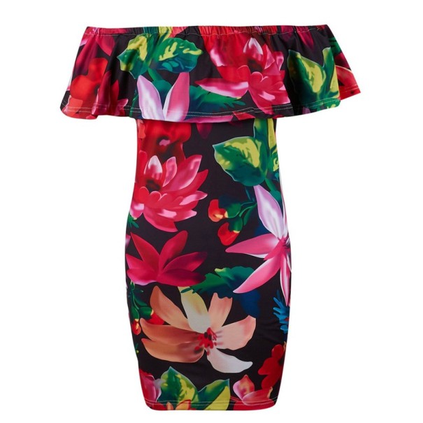 Mini-jurk met bloemen A2761 S