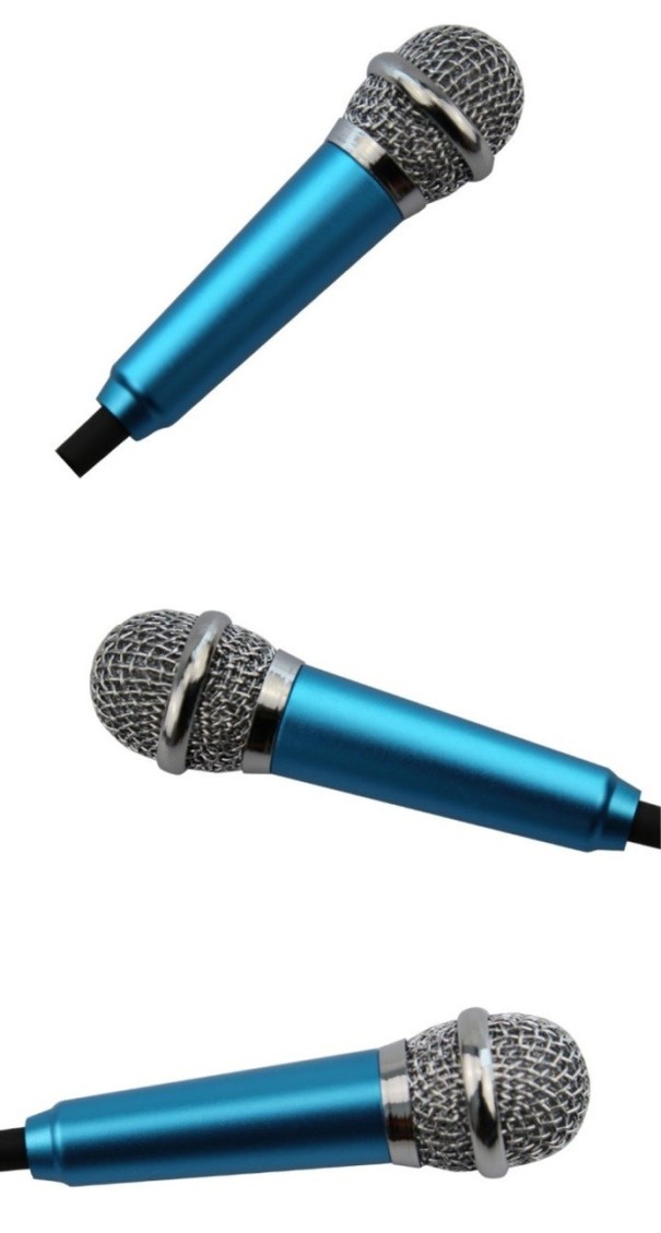 Mini káblový mikrofón J2570 modrá