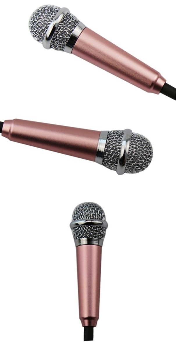 Mini káblový mikrofón J2570 ružovo zlatá